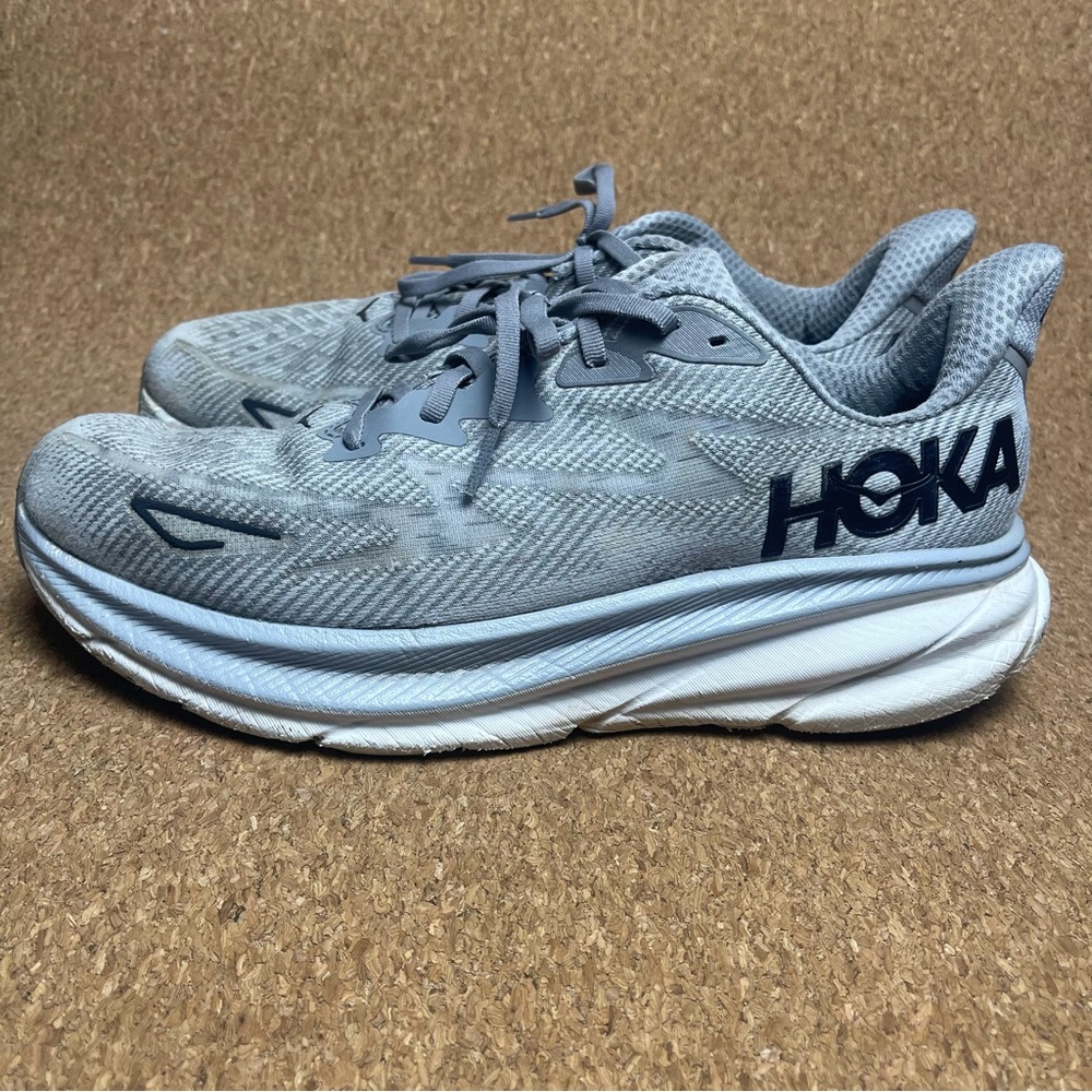 Hoka Light Gray Athletic Sneakers